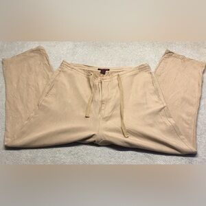 LINEA UOMO Men’s Pants 55% Linen 45% Viscose Lightweight Khaki Color Size 40x30‎